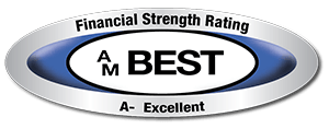 AM Best Financial Strength Rating A- Excellent.